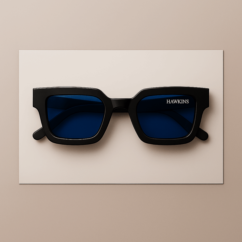 Gafas Hawkins Negras Cristal Azul